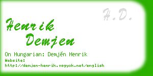 henrik demjen business card