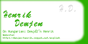 henrik demjen business card